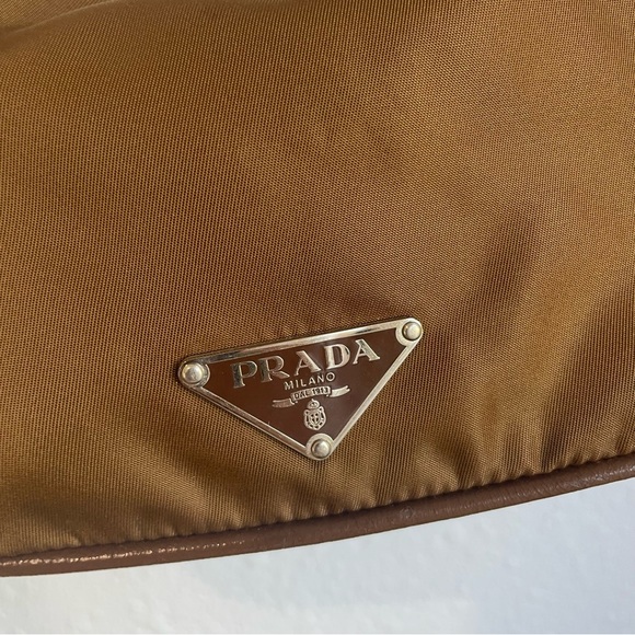Prada Tessuto Sirio Brown Pochette small Nylon Shoulder bag - Picture 6 of 16